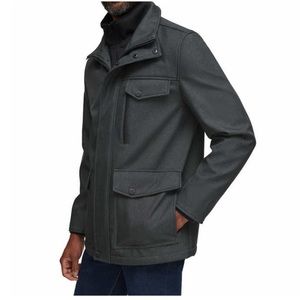Andrew Marc Men Textured Jacket - BLACK - MEDIUM